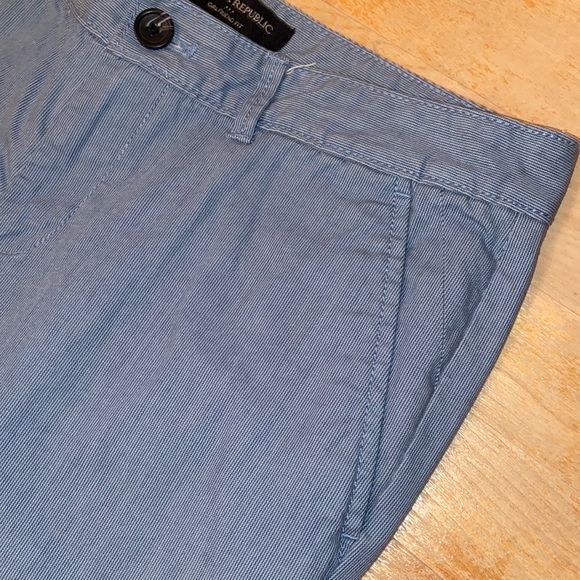 BANANA REPUBLIC Girlfriend Fit Rolled Cuff Striped Chinos - Picture 5 of 13